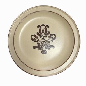 VTG Pfaltzgraff Village Bread Salad Dessert Plate Beige Brown 7in 8pcs Stoneware